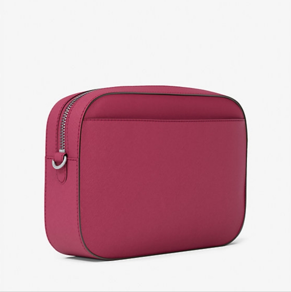 Michael kors Jet Set Large Saffiano Leather Crossbody Bag (Dark Raspberry) - Picture 11 of 12